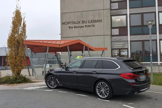 taxi conventionne annemasse devant les hopitaux du leman